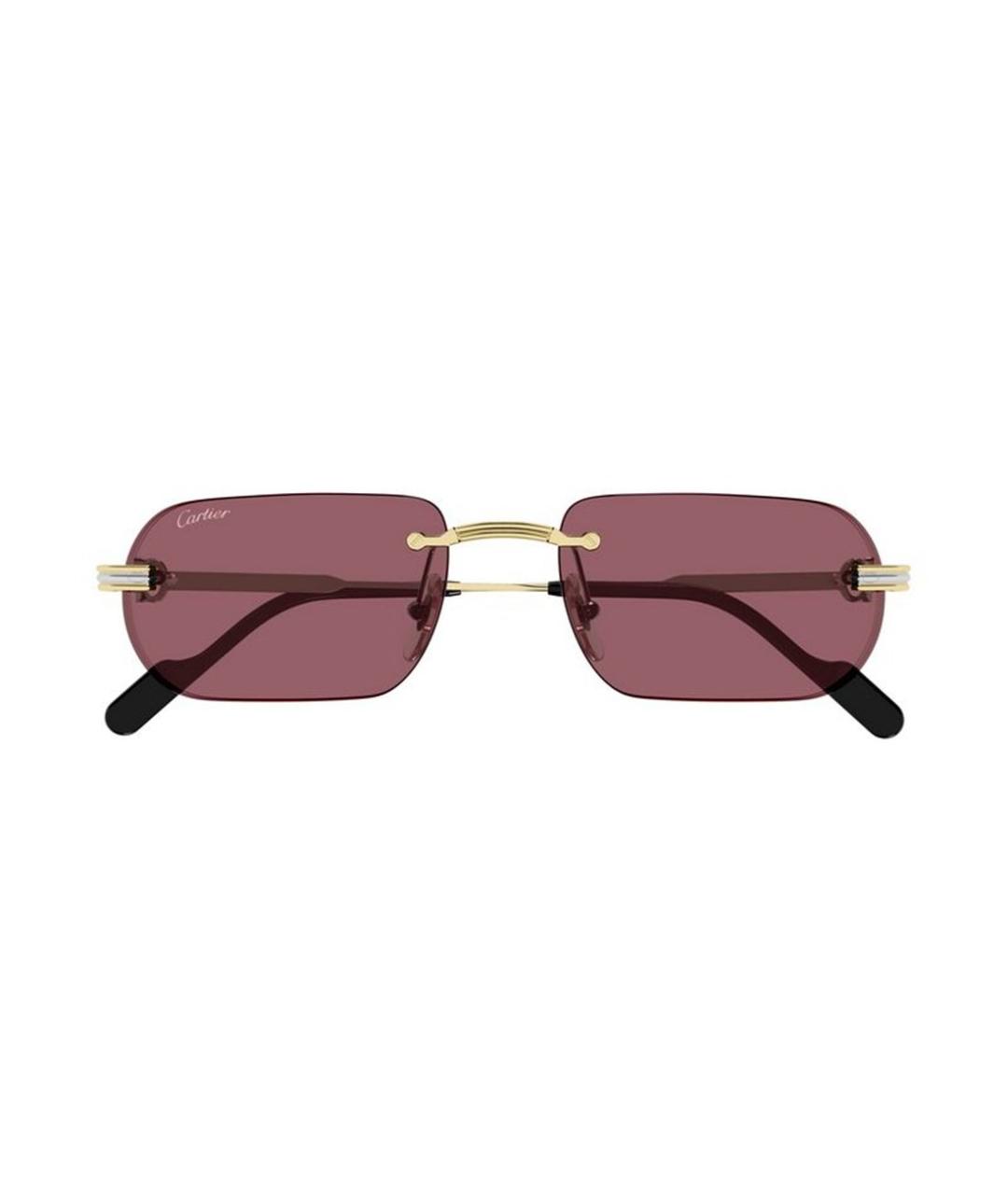 CARTIER Золотые металлические солнцезащитные очки, фото 3