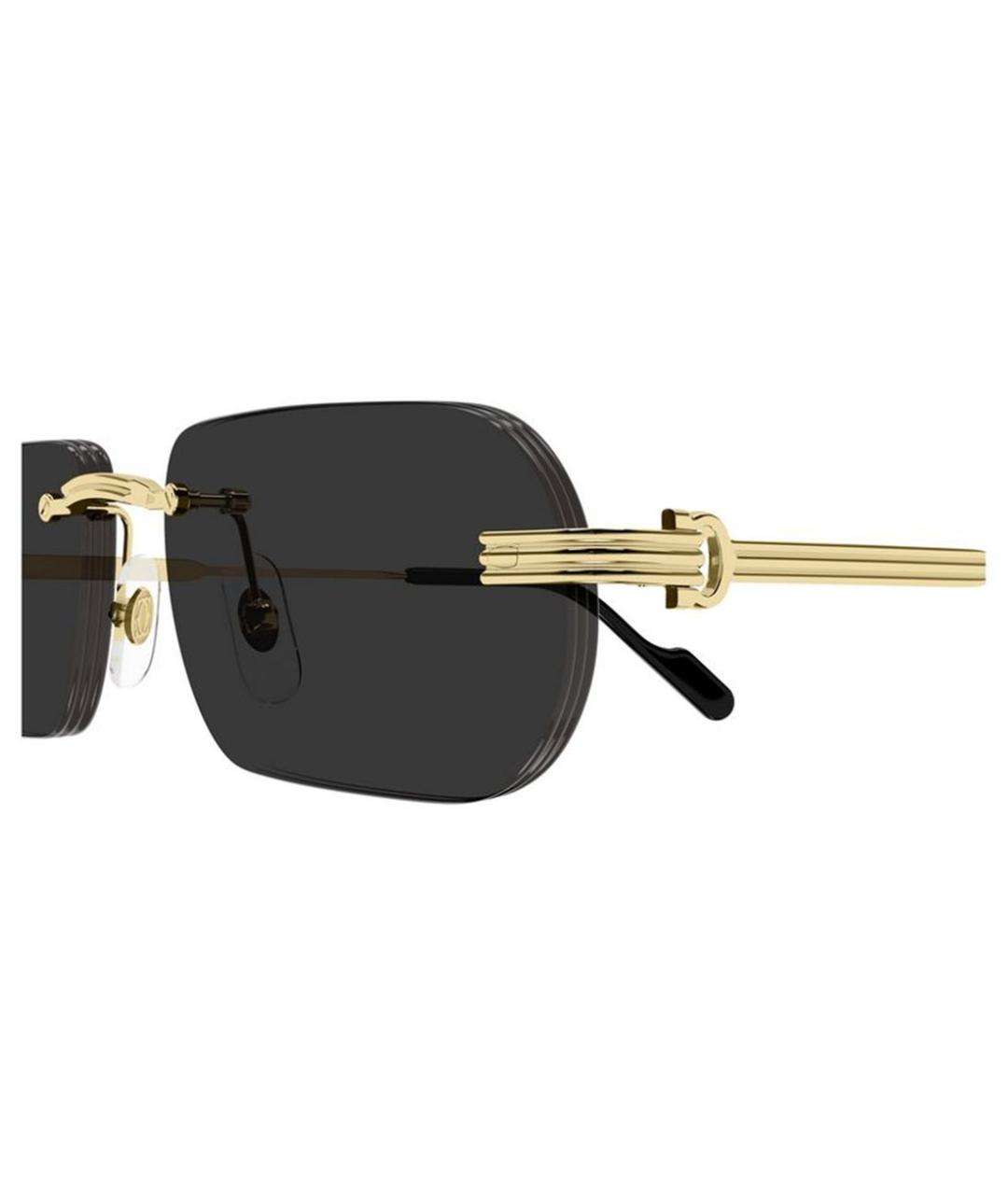 CARTIER Золотые металлические солнцезащитные очки, фото 5