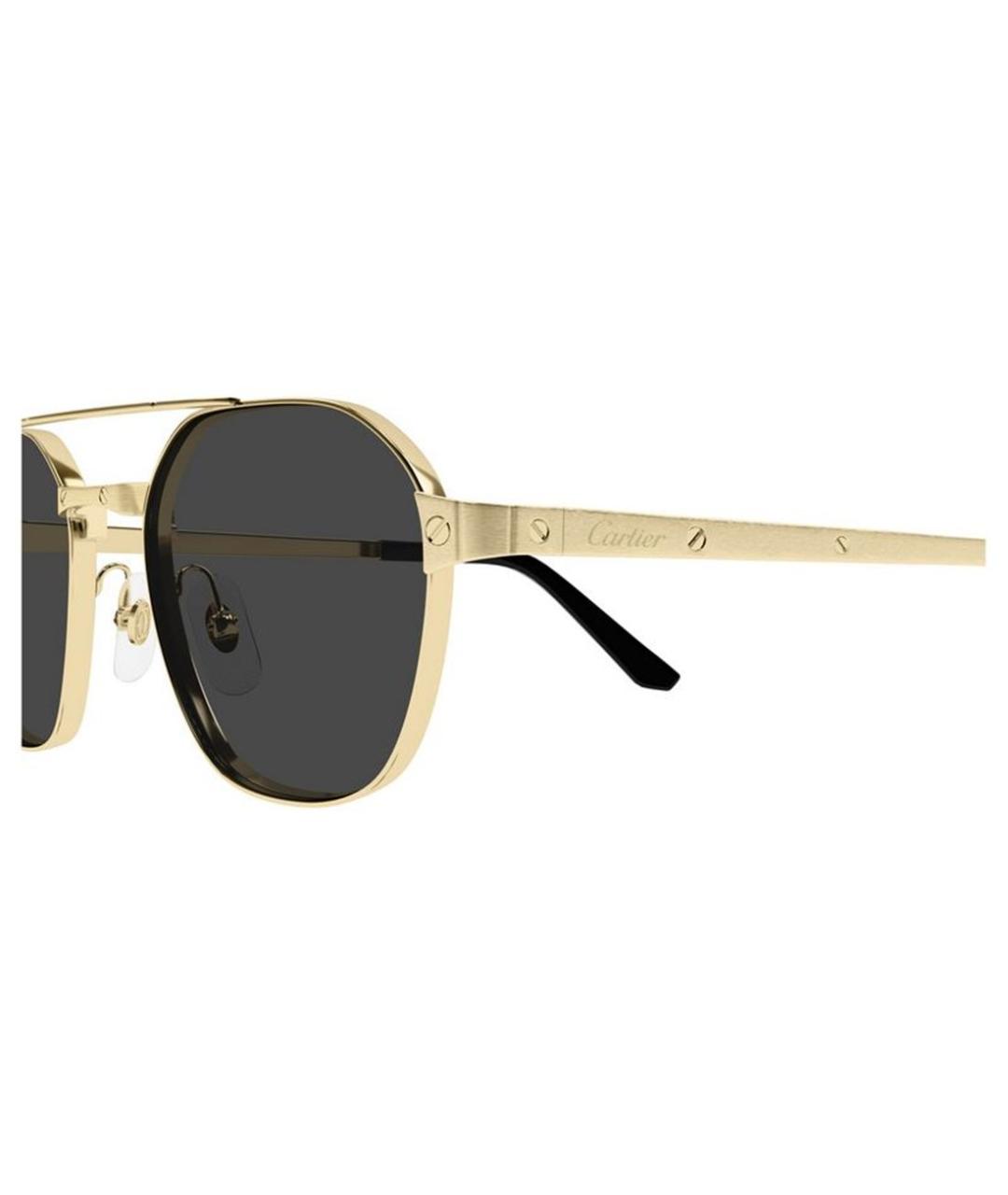 CARTIER Золотые металлические солнцезащитные очки, фото 3