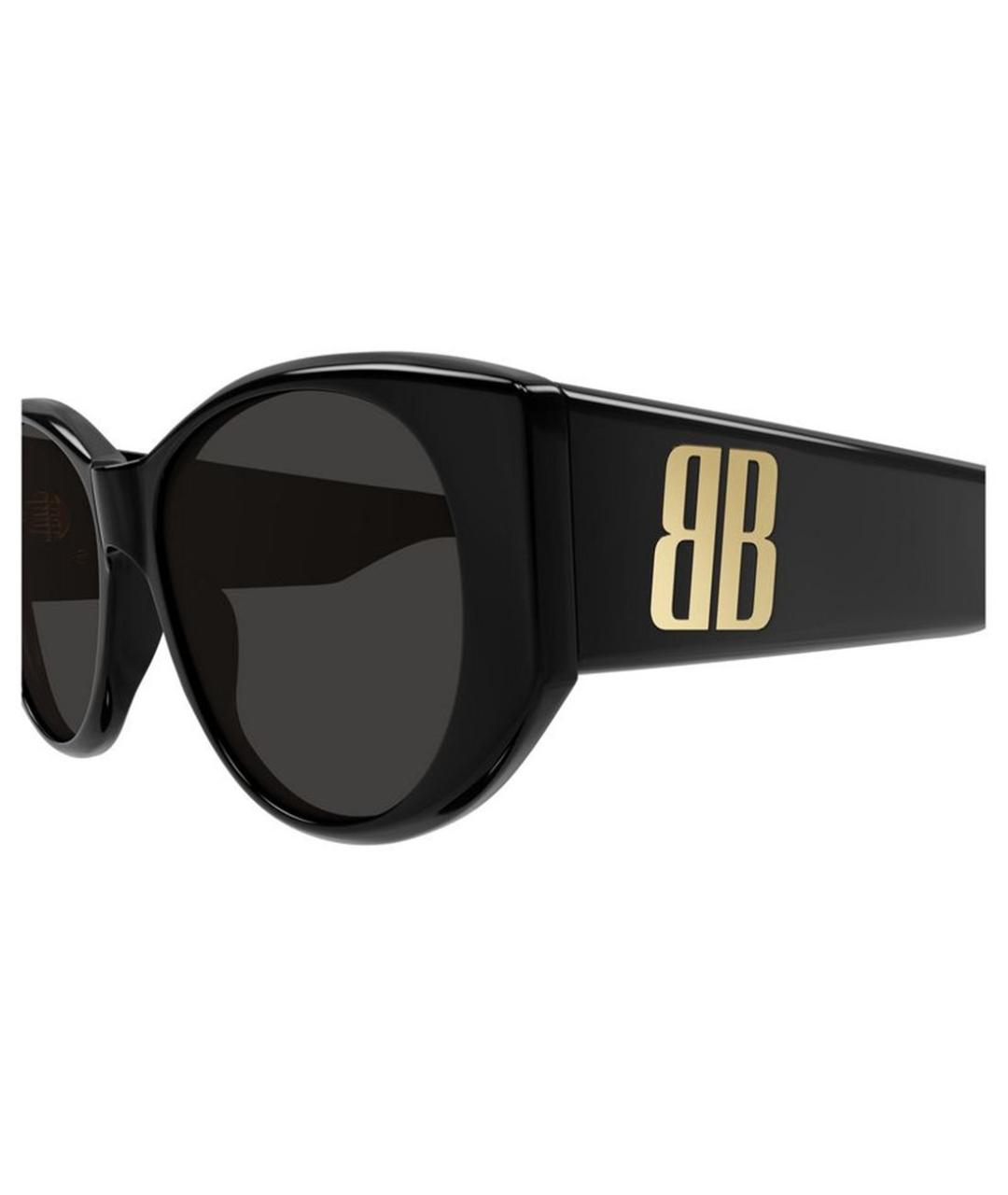 BALENCIAGA Черные пластиковые солнцезащитные очки, фото 3