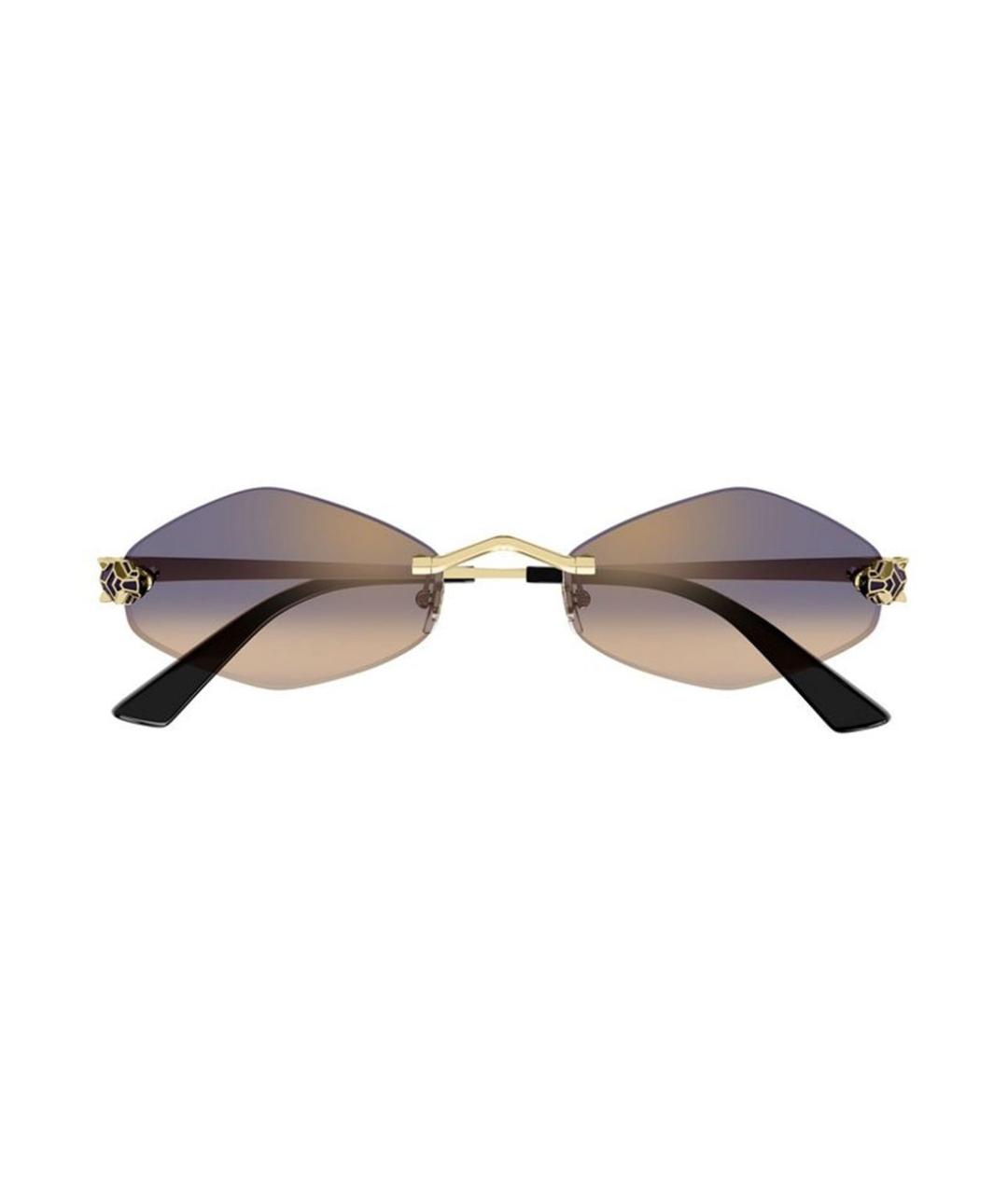 CARTIER Золотые металлические солнцезащитные очки, фото 1
