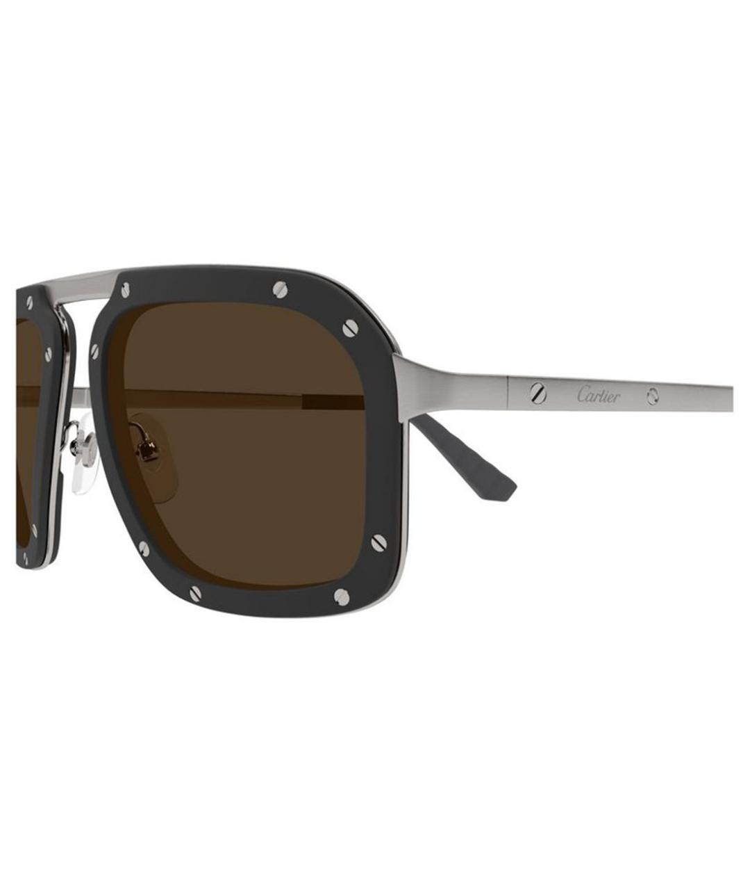 CARTIER Серебряные металлические солнцезащитные очки, фото 3