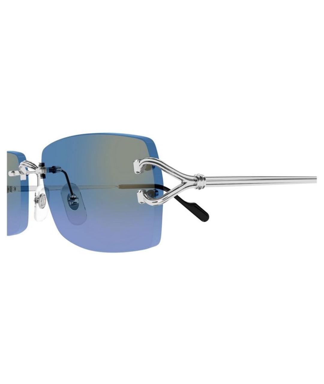 CARTIER Серебряные металлические солнцезащитные очки, фото 3