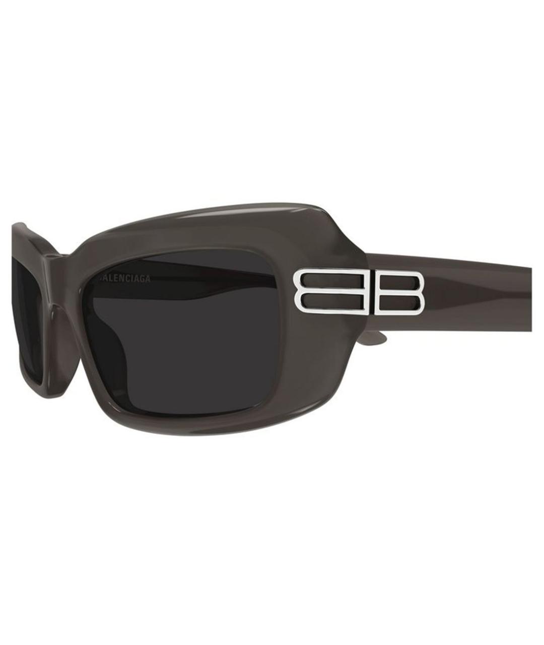BALENCIAGA Серые пластиковые солнцезащитные очки, фото 3
