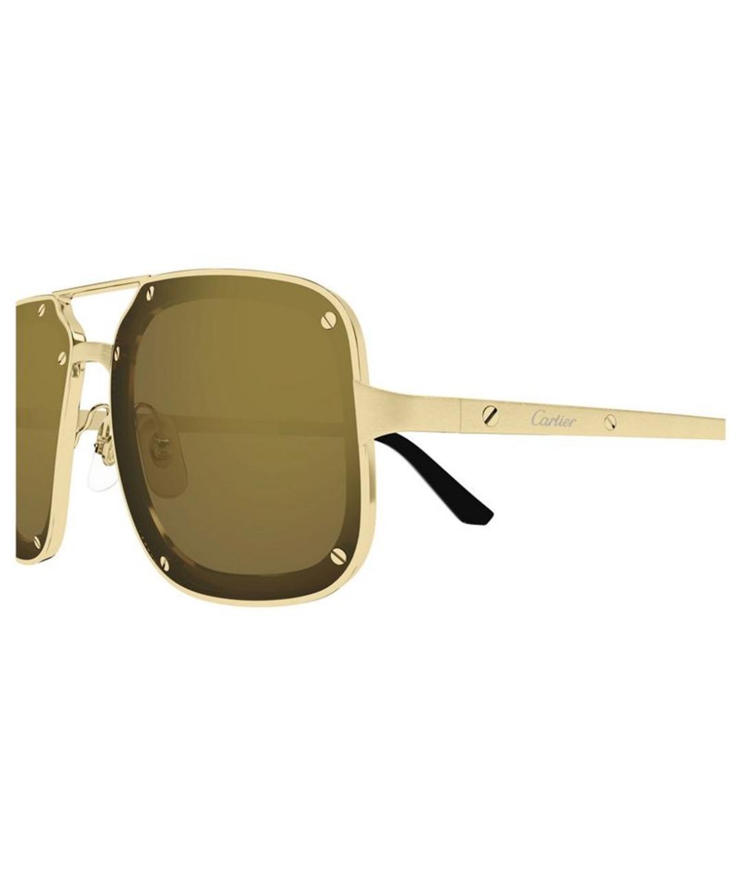 CARTIER Золотые металлические солнцезащитные очки, фото 3