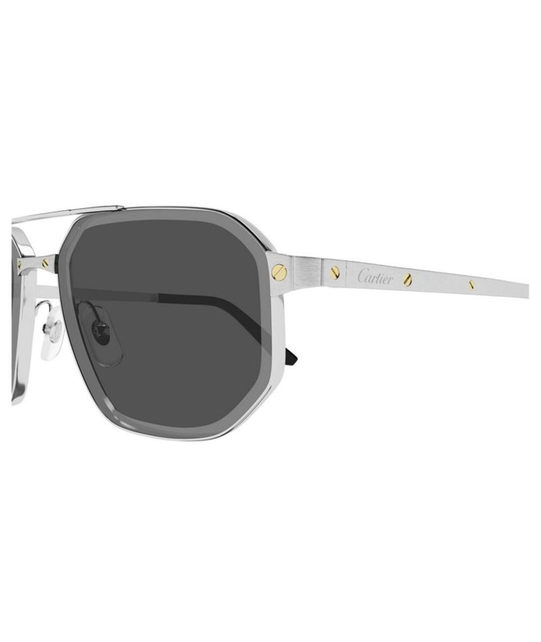 CARTIER Серебряные металлические солнцезащитные очки, фото 3
