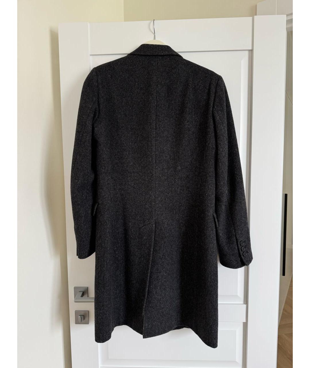 SANDRO Антрацитовое шерстяное пальто, фото 2