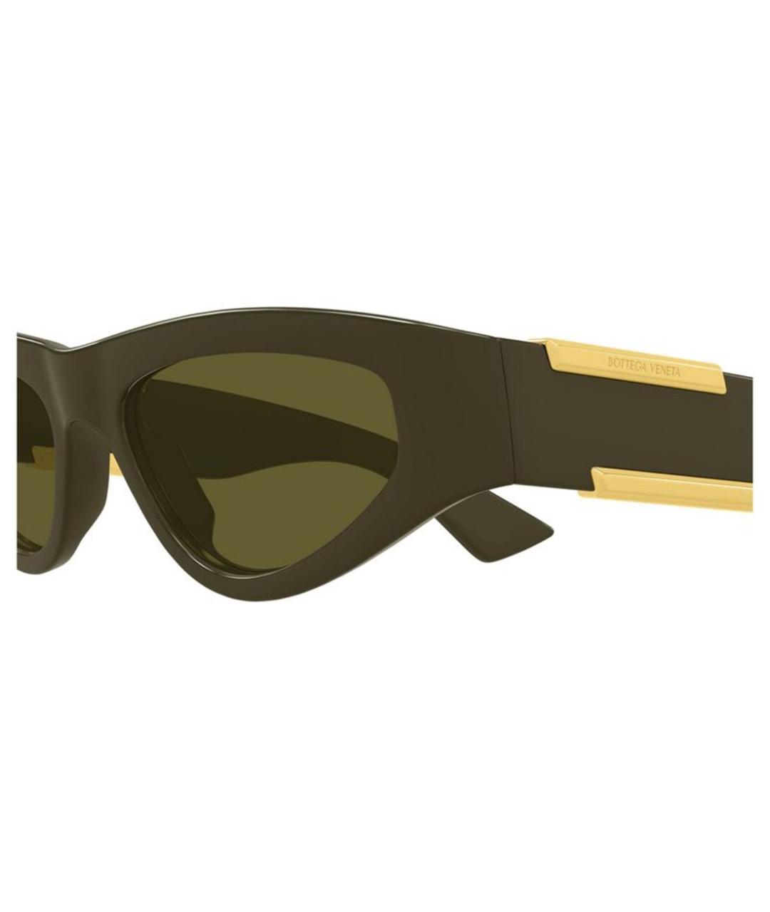 BOTTEGA VENETA Зеленые пластиковые солнцезащитные очки, фото 3
