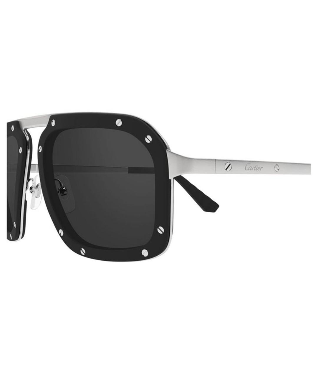 CARTIER Серебряные металлические солнцезащитные очки, фото 3