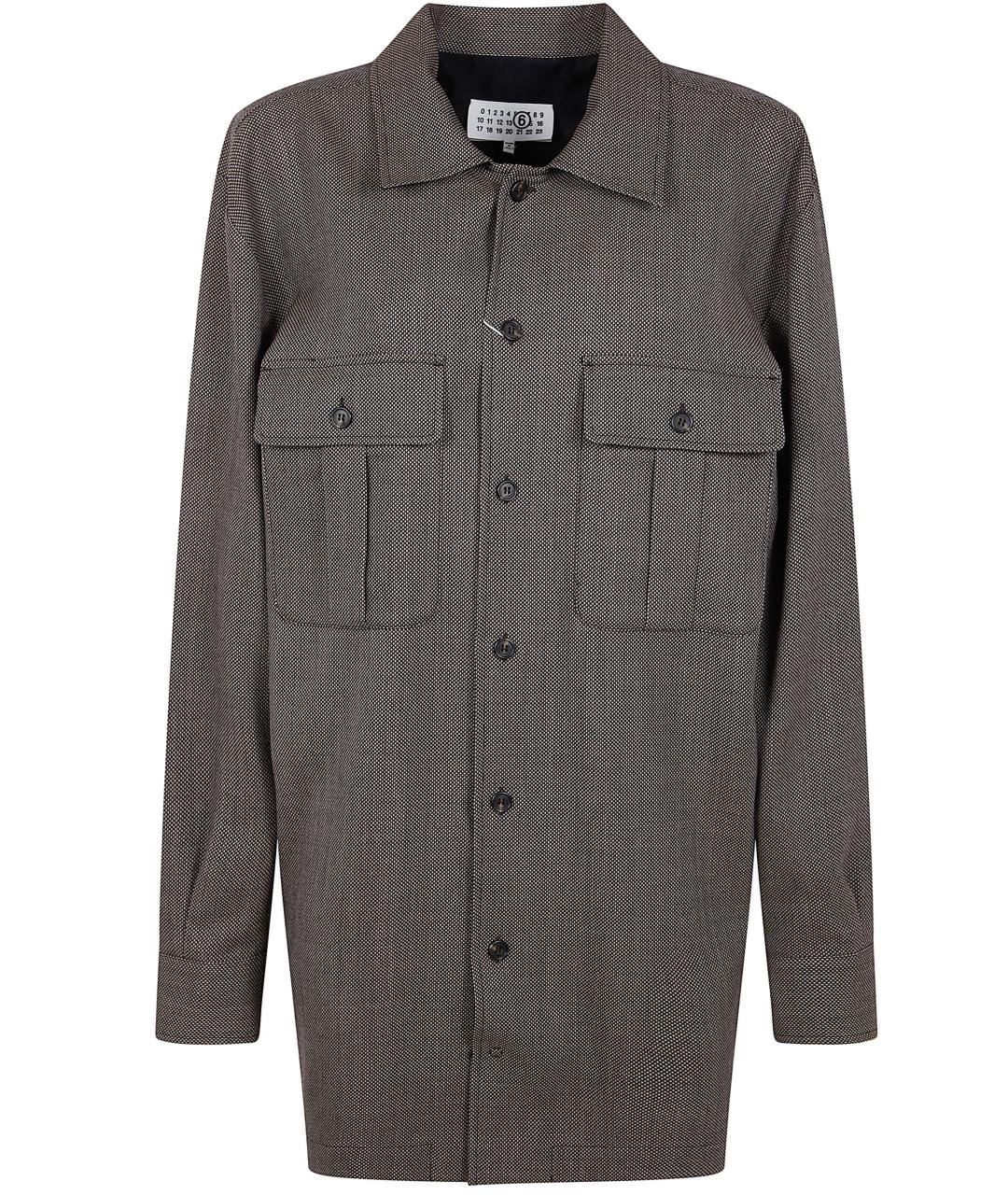 MM6 MAISON MARGIELA Коричневое шерстяное повседневное платье, фото 1