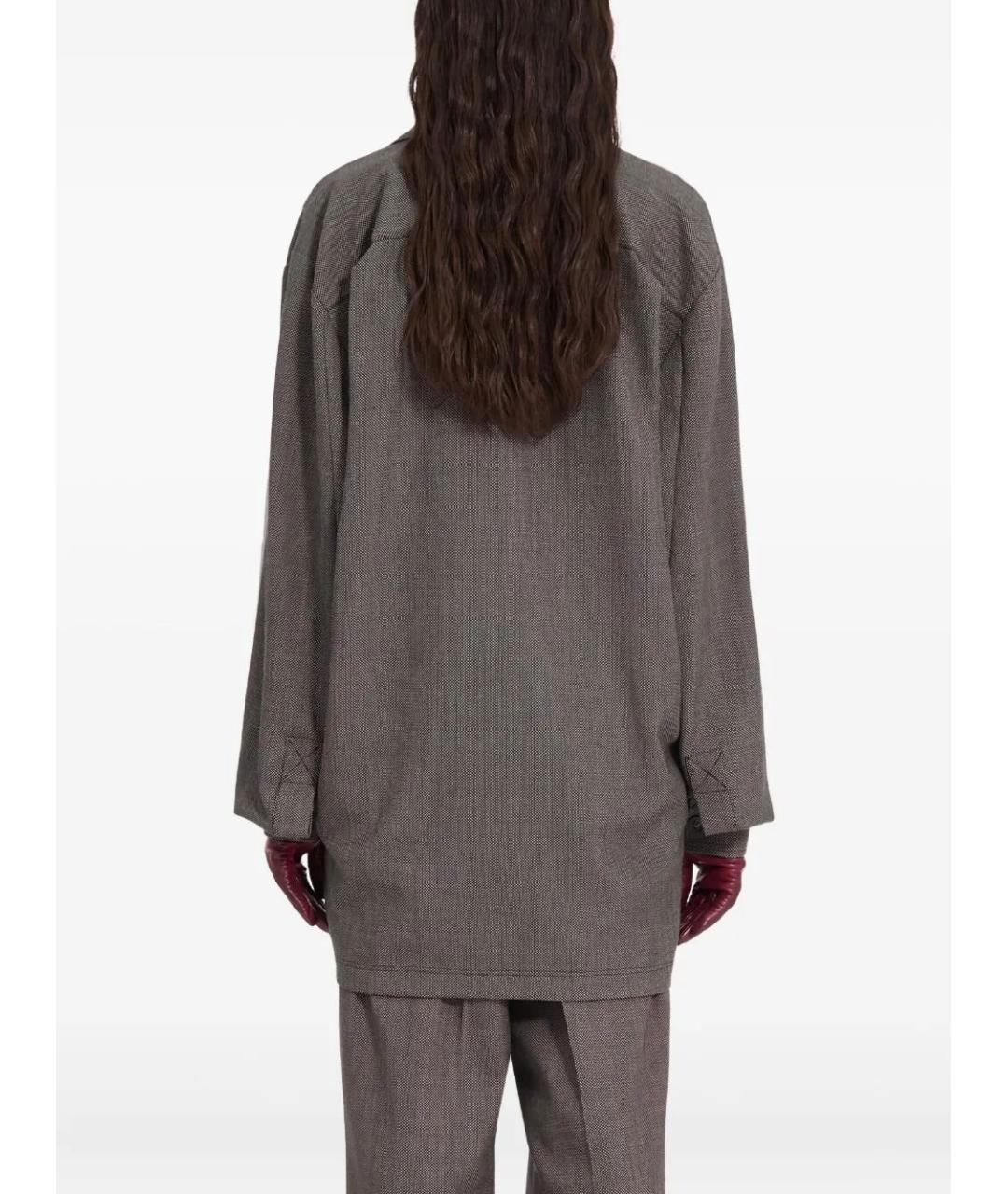 MM6 MAISON MARGIELA Коричневое шерстяное повседневное платье, фото 2