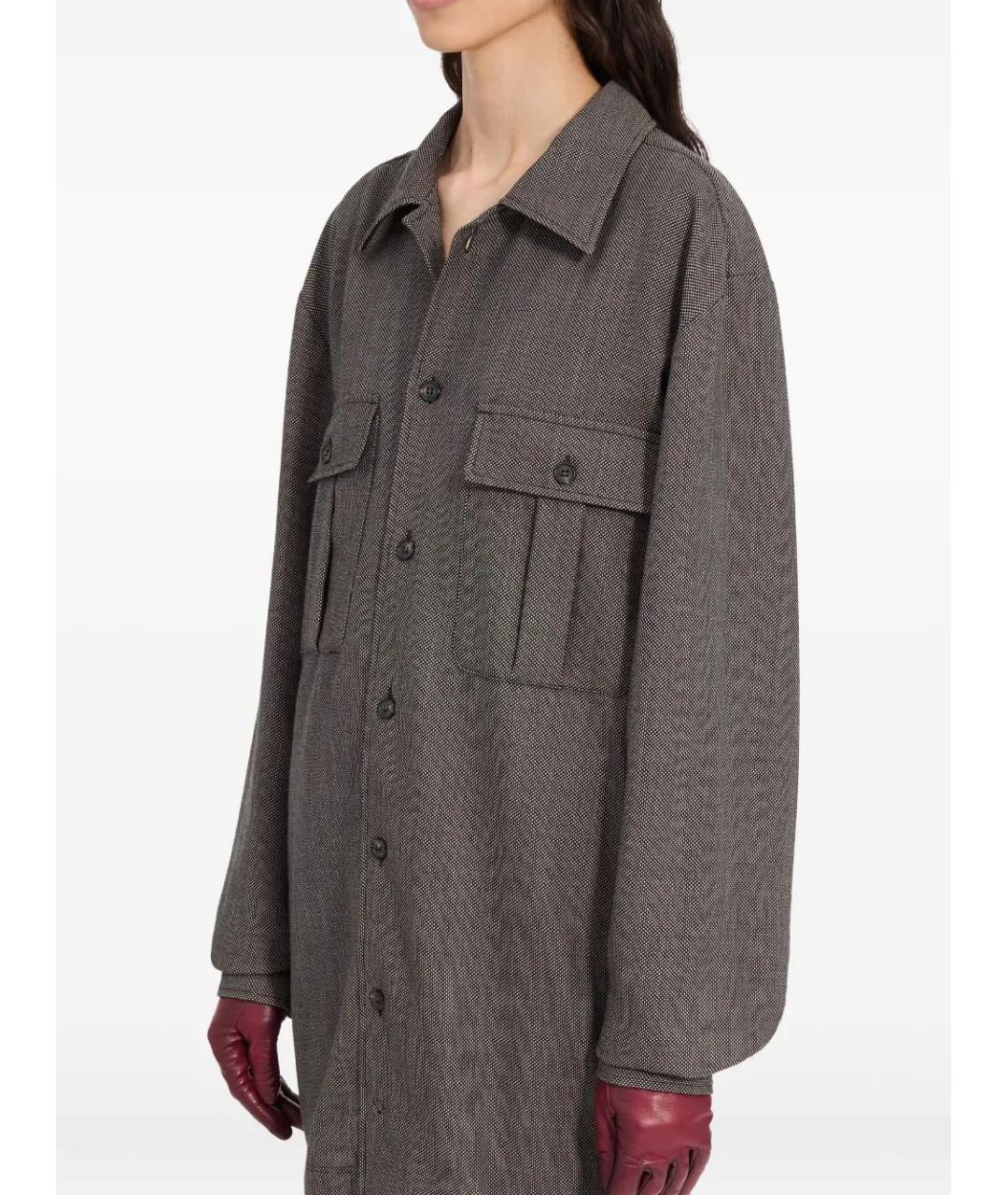 MM6 MAISON MARGIELA Коричневое шерстяное повседневное платье, фото 3