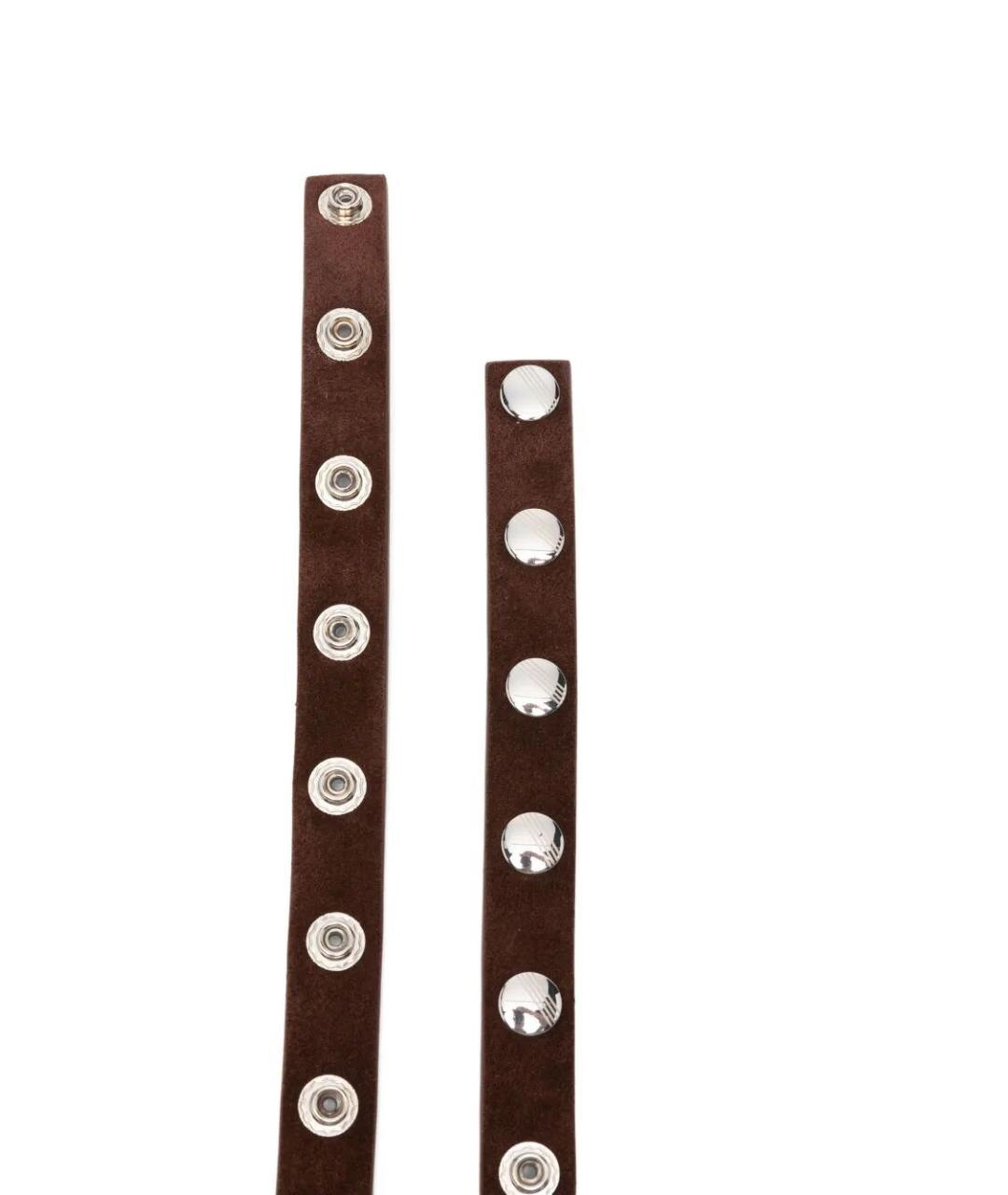 THE ATTICO Коричневый замшевый ремень, фото 3