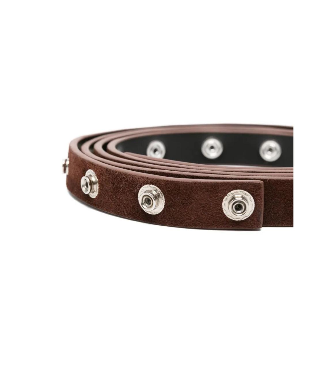 THE ATTICO Коричневый замшевый ремень, фото 2