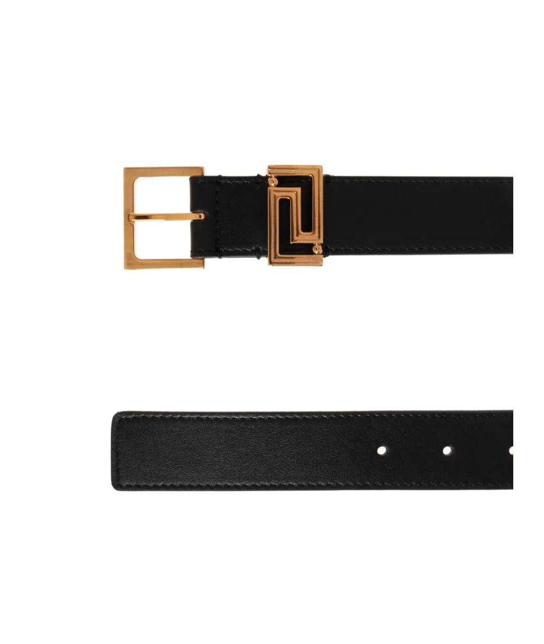 VERSACE Черный кожаный ремень, фото 4