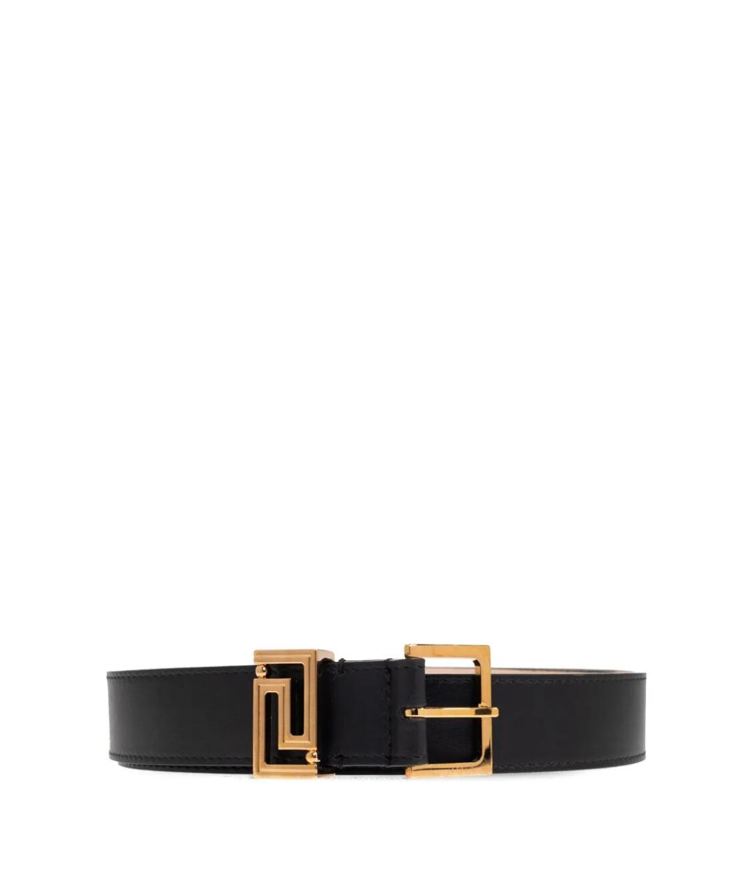 VERSACE Черный кожаный ремень, фото 1