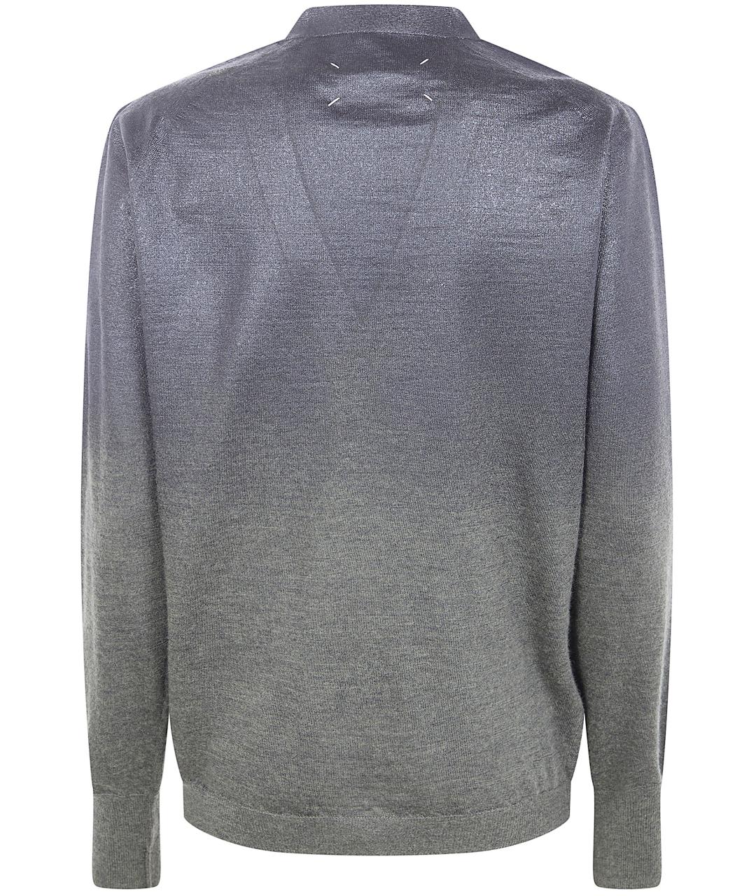 MAISON MARGIELA Серебрянный шерстяной кардиган, фото 2