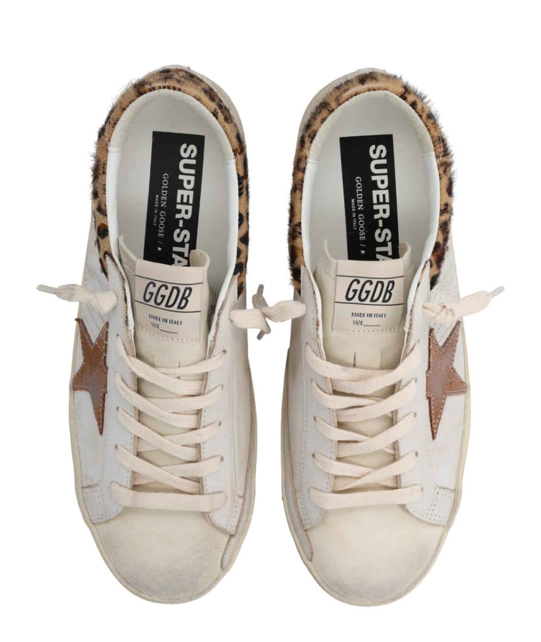 GOLDEN GOOSE DELUXE BRAND Бежевые кожаные кеды, фото 4