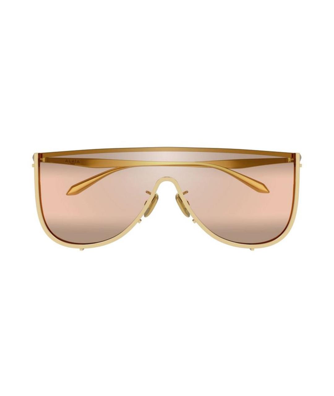 ALAIA Золотые металлические солнцезащитные очки, фото 1