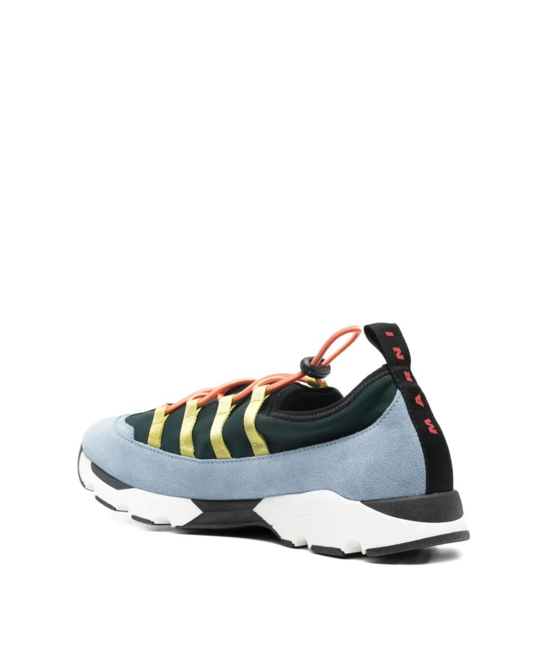 MARNI Мульти текстильные низкие кроссовки / кеды, фото 2