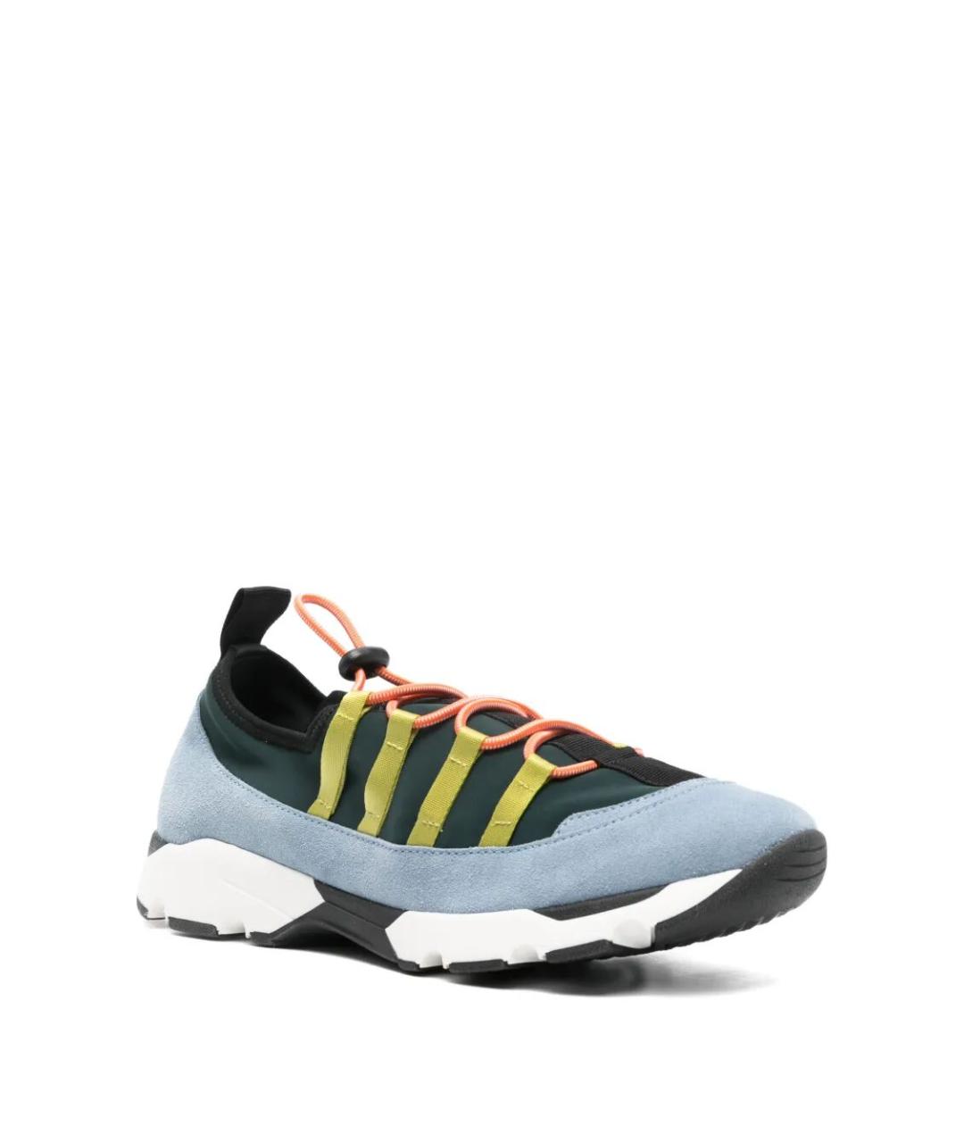 MARNI Мульти текстильные низкие кроссовки / кеды, фото 4