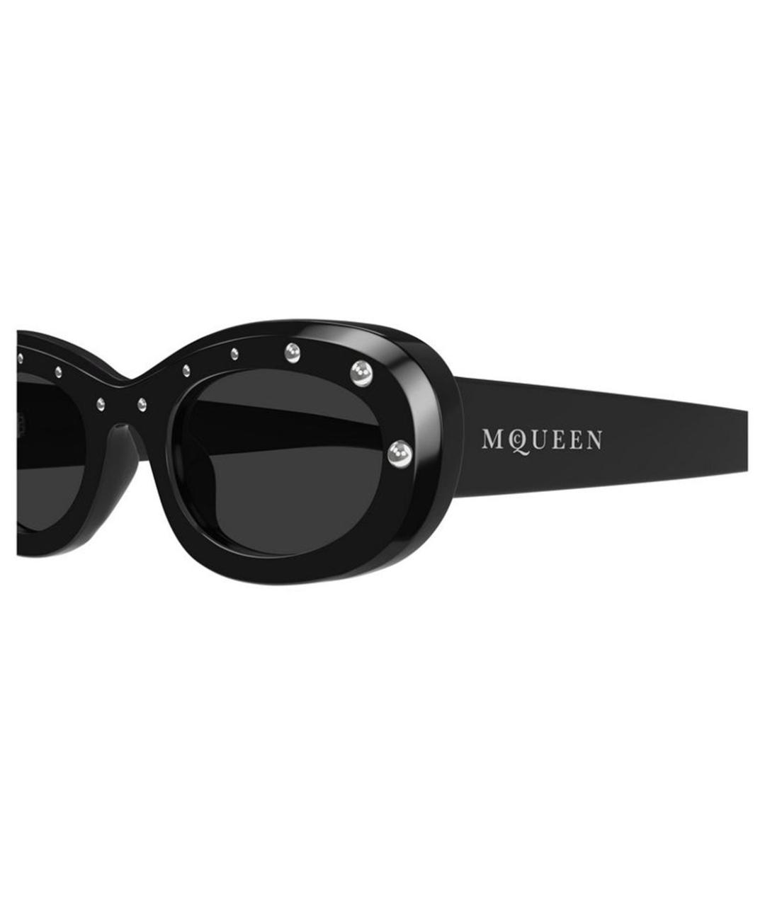 ALEXANDER MCQUEEN Черные пластиковые солнцезащитные очки, фото 3