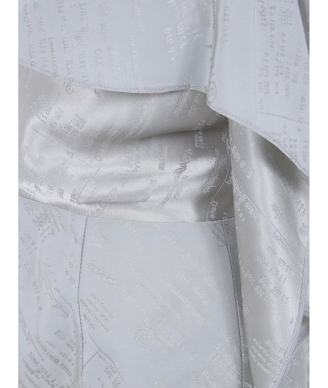 MM6 MAISON MARGIELA Серая ацетатная майка, фото 3