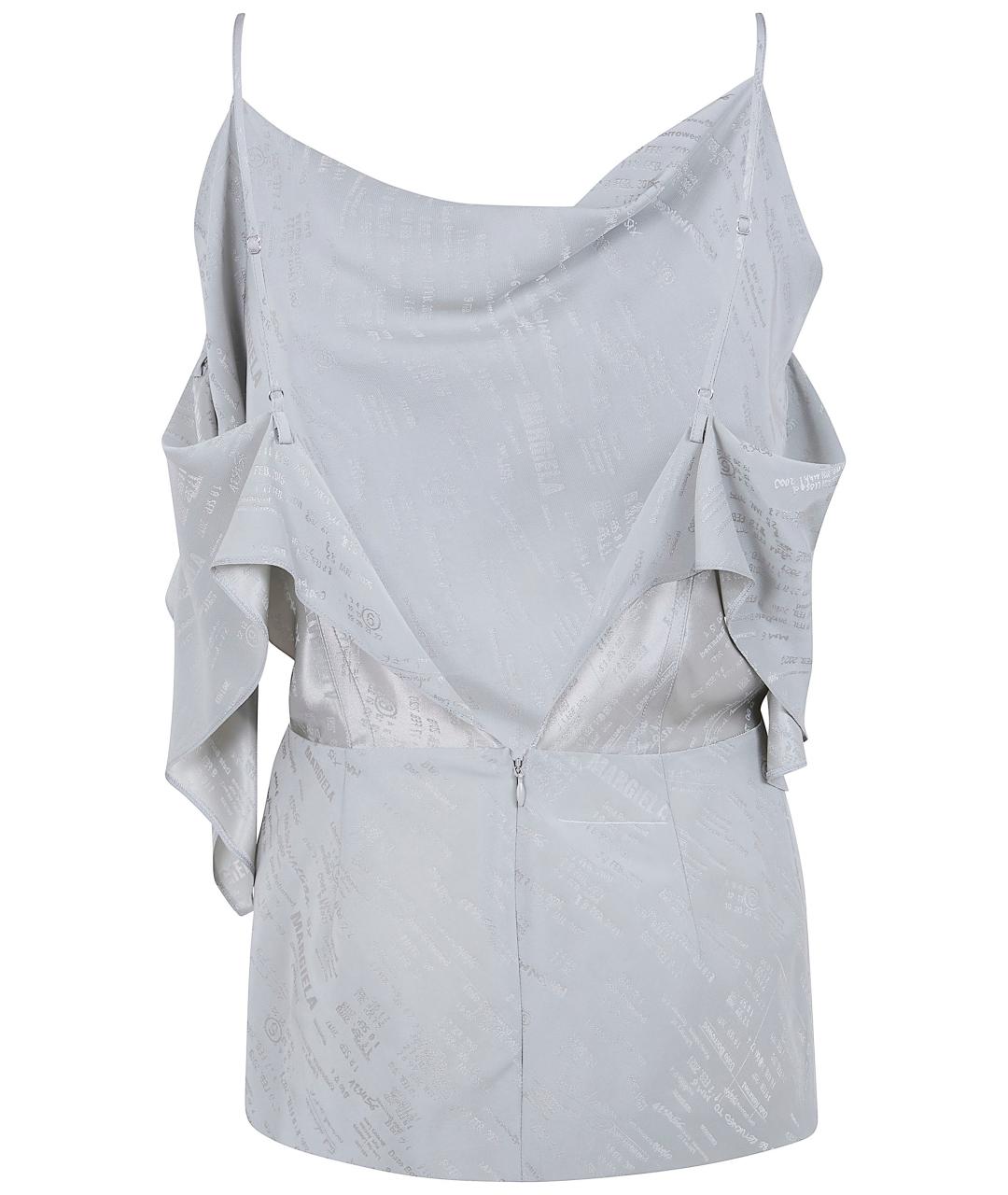 MM6 MAISON MARGIELA Серая ацетатная майка, фото 2