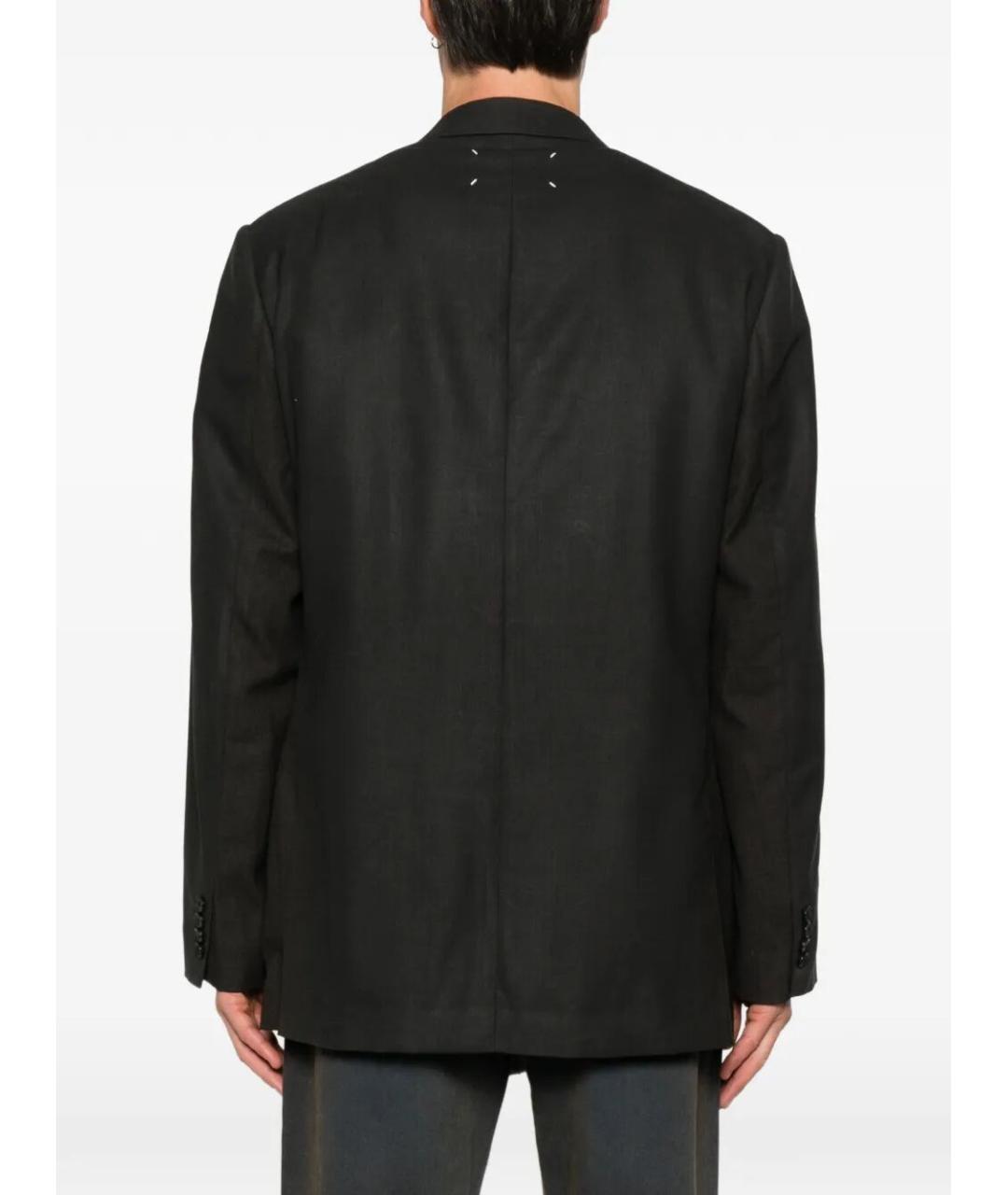 MAISON MARGIELA Черный шерстяной пиджак, фото 3