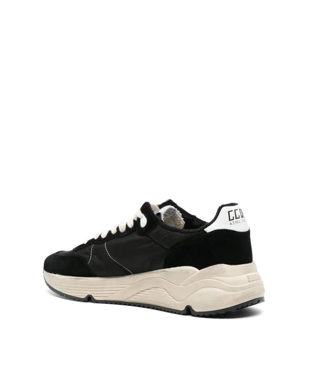 GOLDEN GOOSE DELUXE BRAND Черные текстильные низкие кроссовки / кеды, фото 2