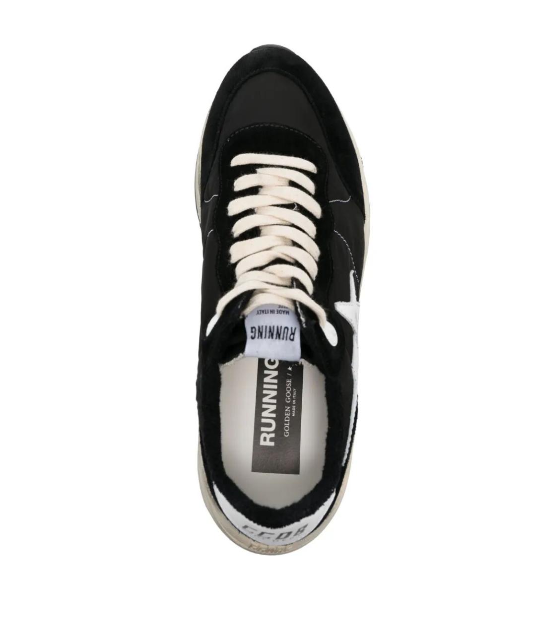 GOLDEN GOOSE DELUXE BRAND Черные текстильные низкие кроссовки / кеды, фото 3