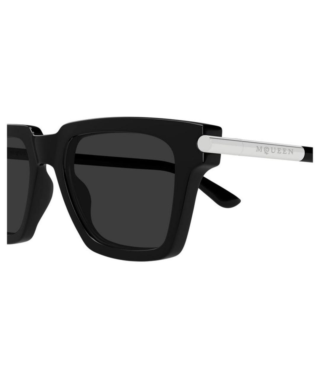 ALEXANDER MCQUEEN Черные пластиковые солнцезащитные очки, фото 3