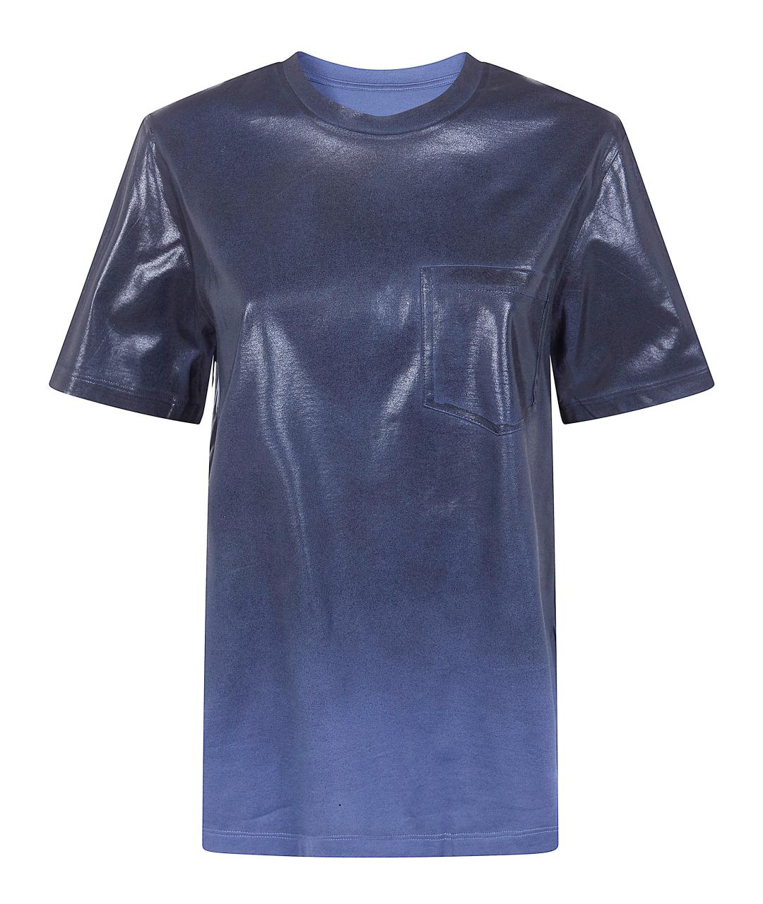 MAISON MARGIELA Синяя хлопковая футболка, фото 1