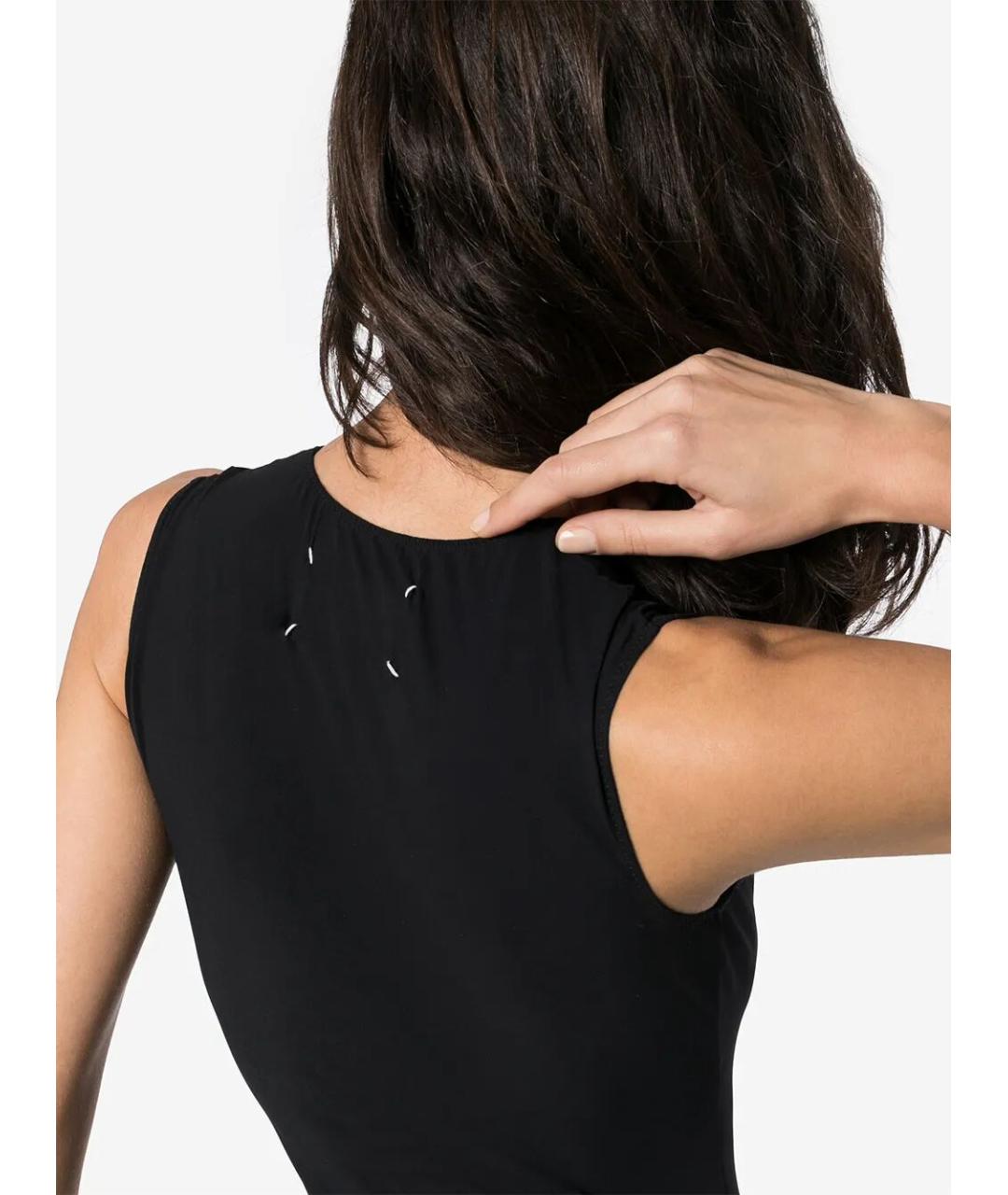 MAISON MARGIELA Черное полиамидовое боди, фото 2