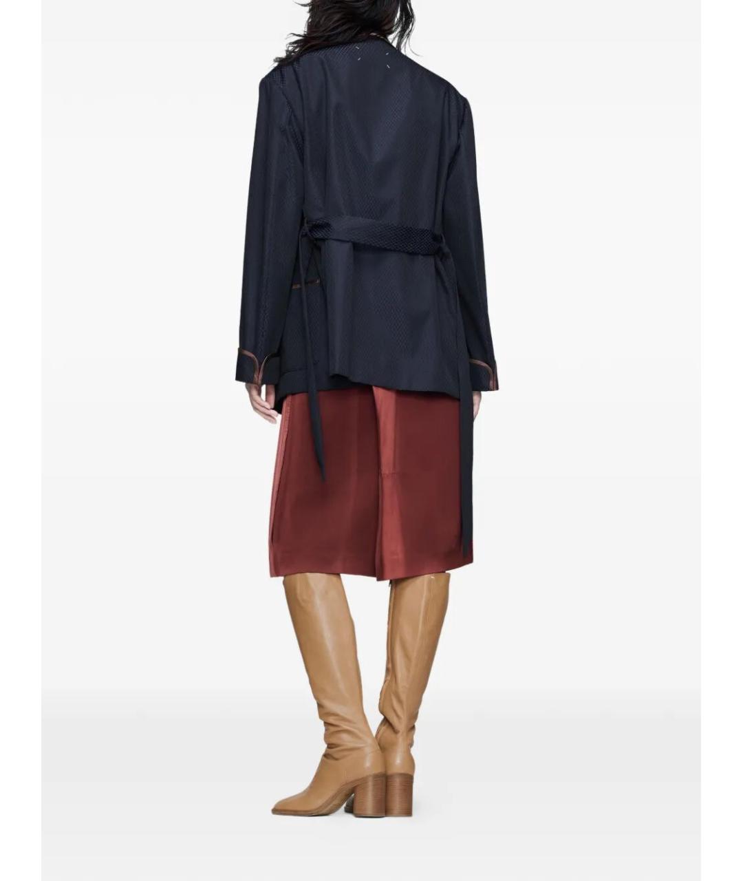 MAISON MARGIELA Синее шерстяное пальто, фото 3