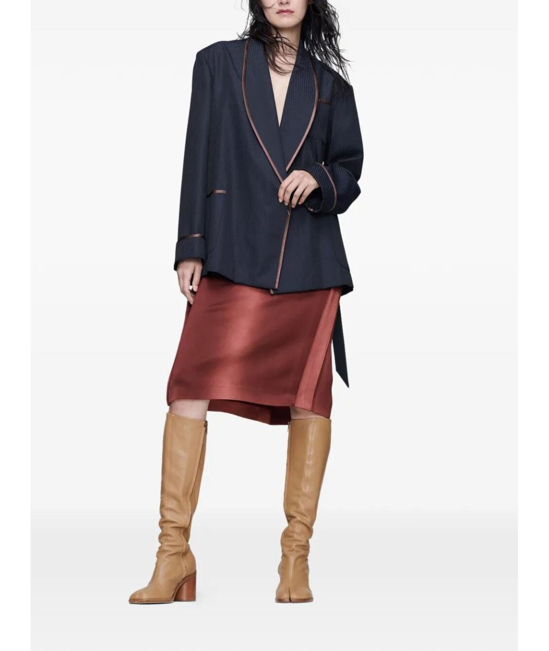 MAISON MARGIELA Синее шерстяное пальто, фото 4