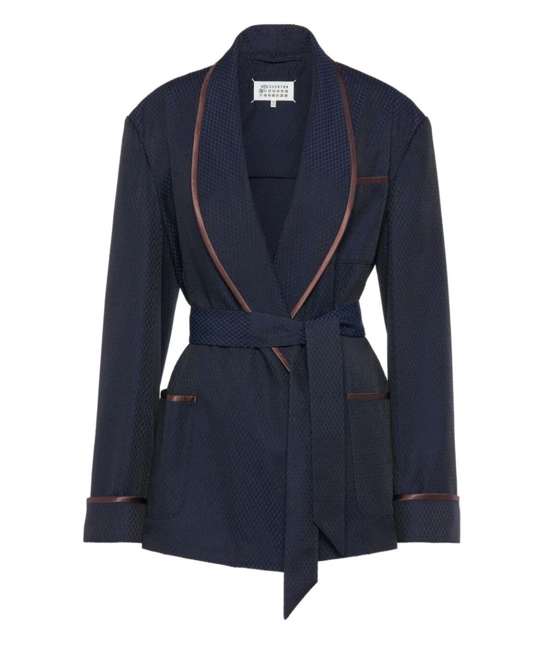 MAISON MARGIELA Синее шерстяное пальто, фото 1