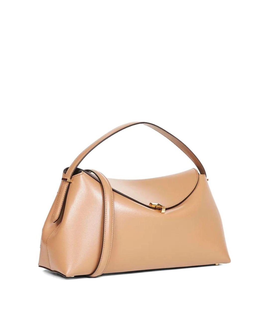 TOTEME Бежевая кожаная сумка с короткими ручками, фото 2