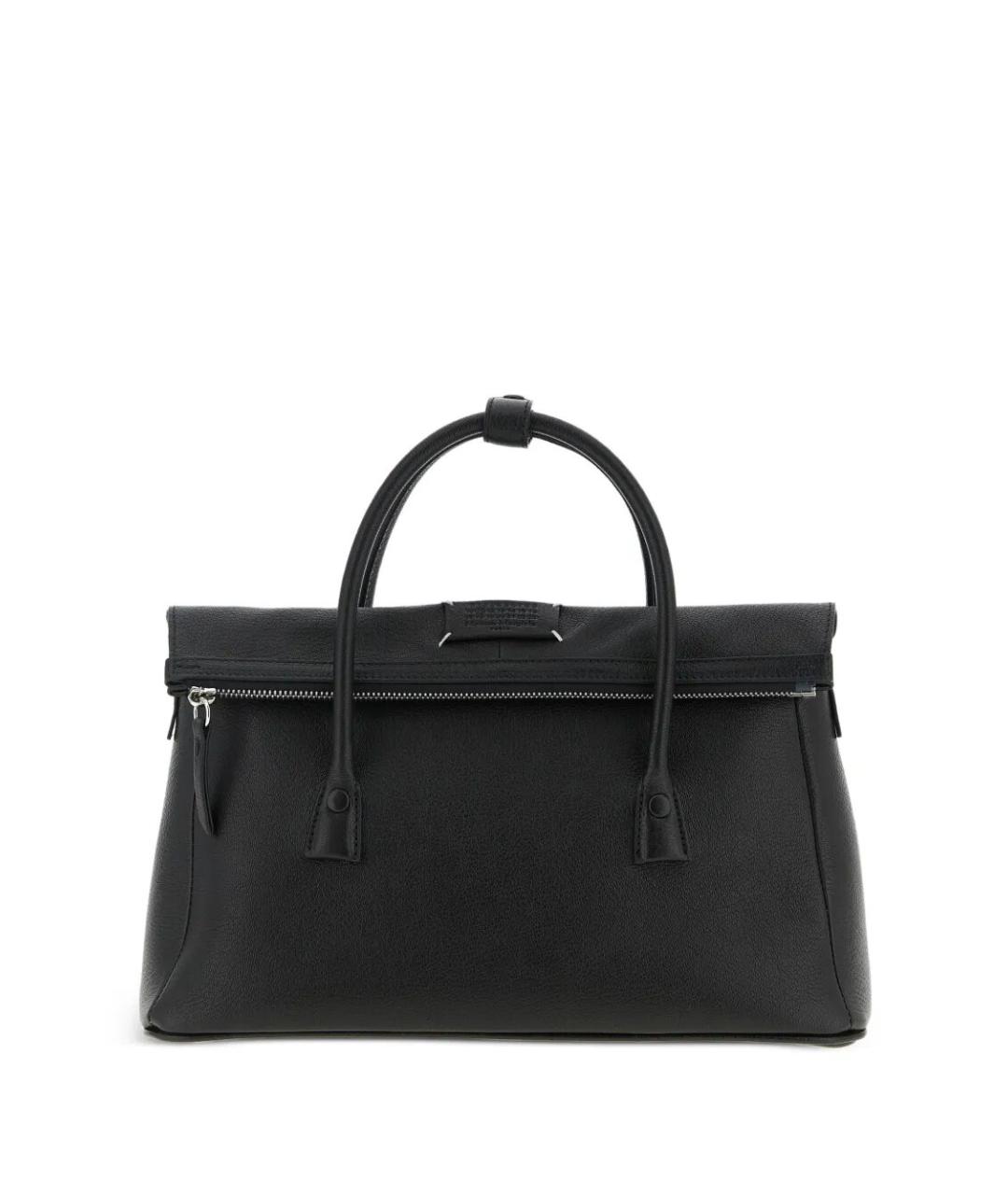 MAISON MARGIELA Черная кожаная сумка с короткими ручками, фото 1