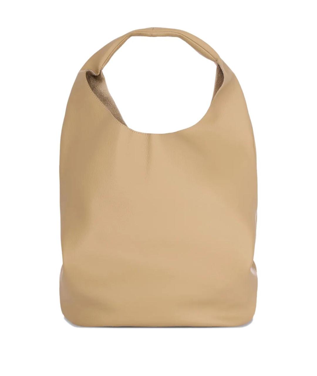 A.P.C. Бежевая кожаная сумка тоут, фото 2