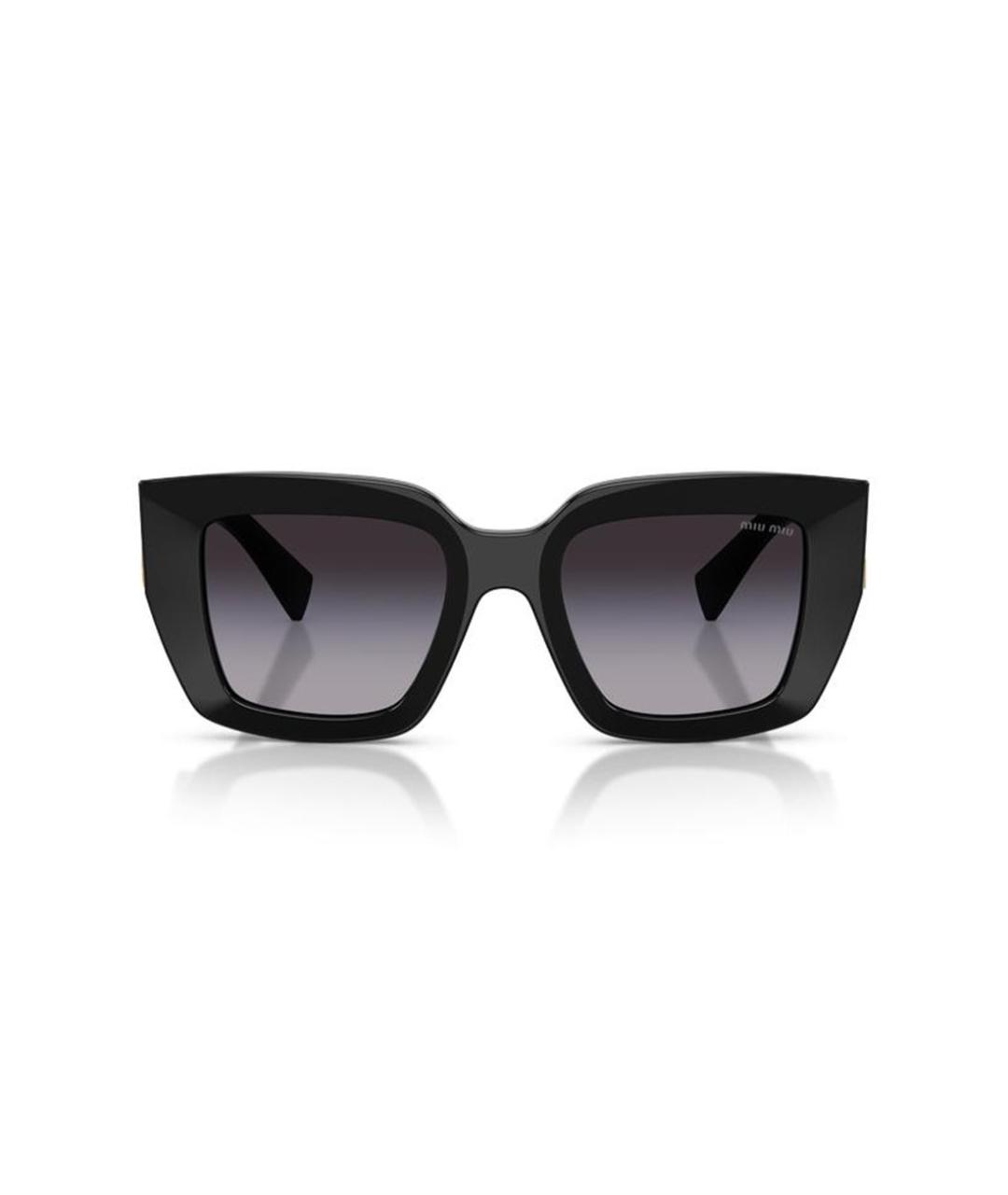 MIU MIU Черные пластиковые солнцезащитные очки, фото 1