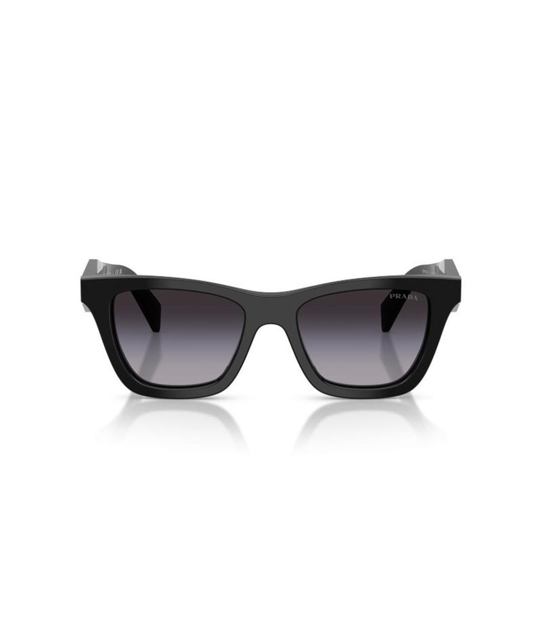 PRADA Черные пластиковые солнцезащитные очки, фото 1