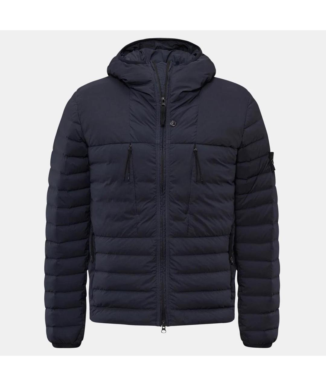 STONE ISLAND Темно-синий полиамидовый пуховик, фото 9