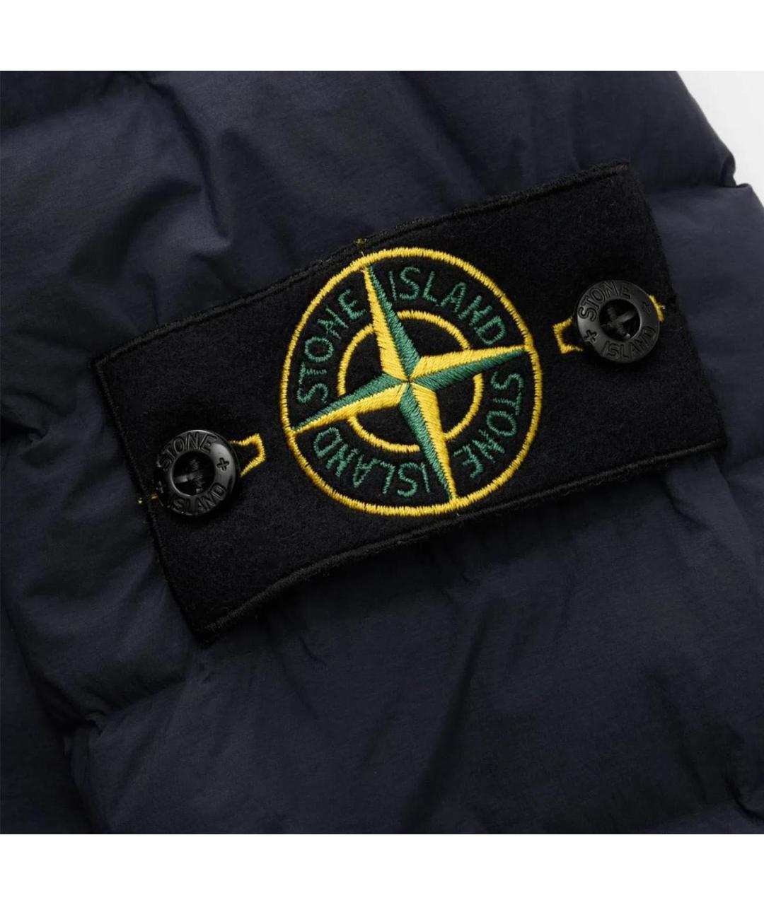 STONE ISLAND Темно-синий полиамидовый пуховик, фото 8