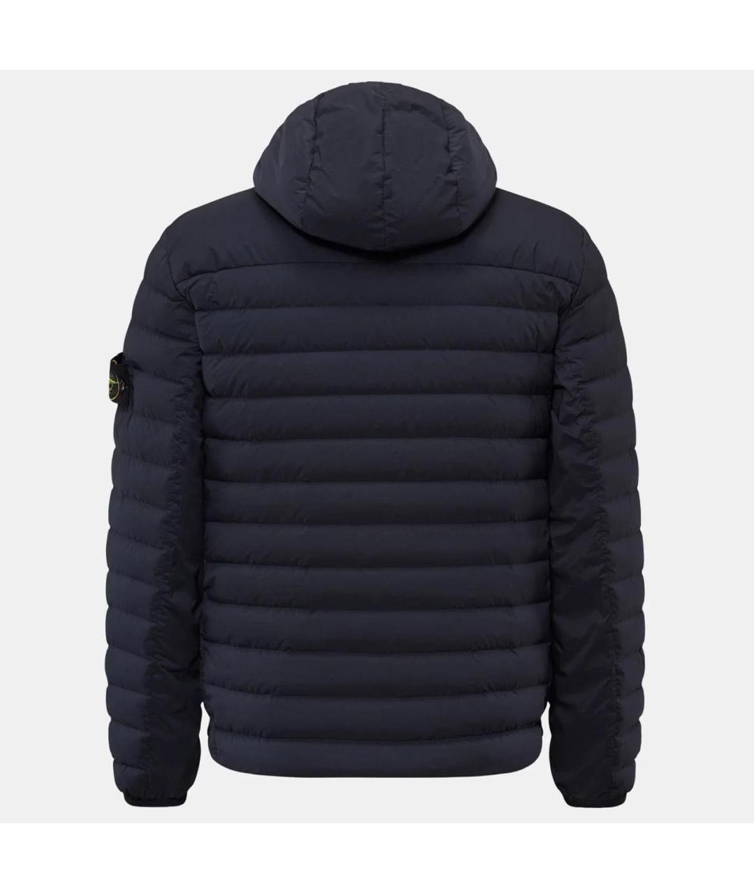 STONE ISLAND Темно-синий полиамидовый пуховик, фото 4