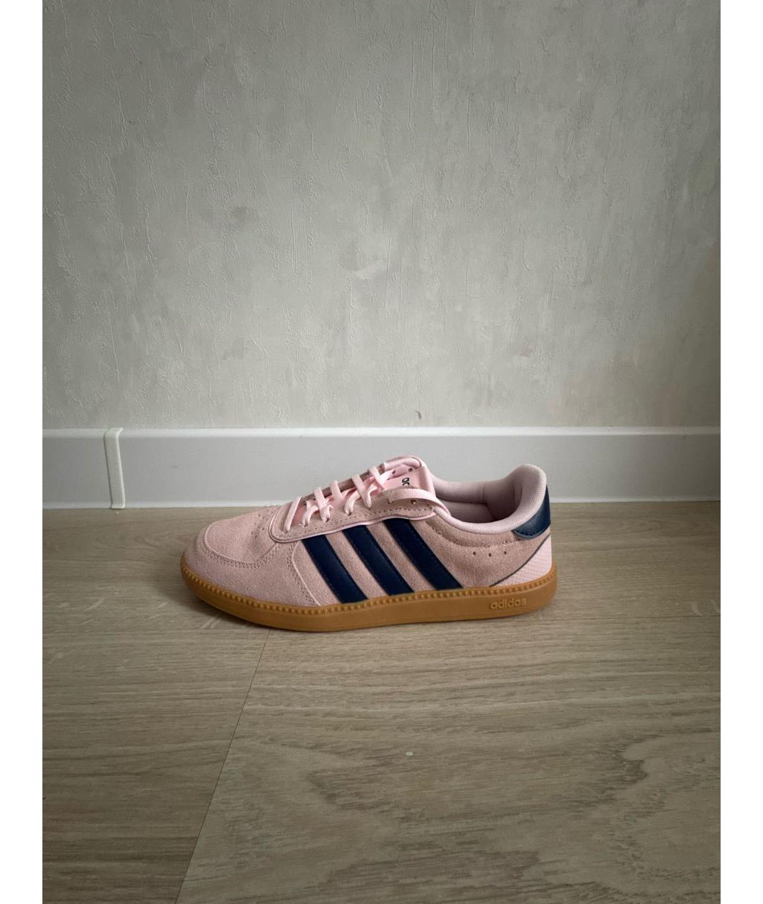 ADIDAS Розовые замшевые кеды, фото 5