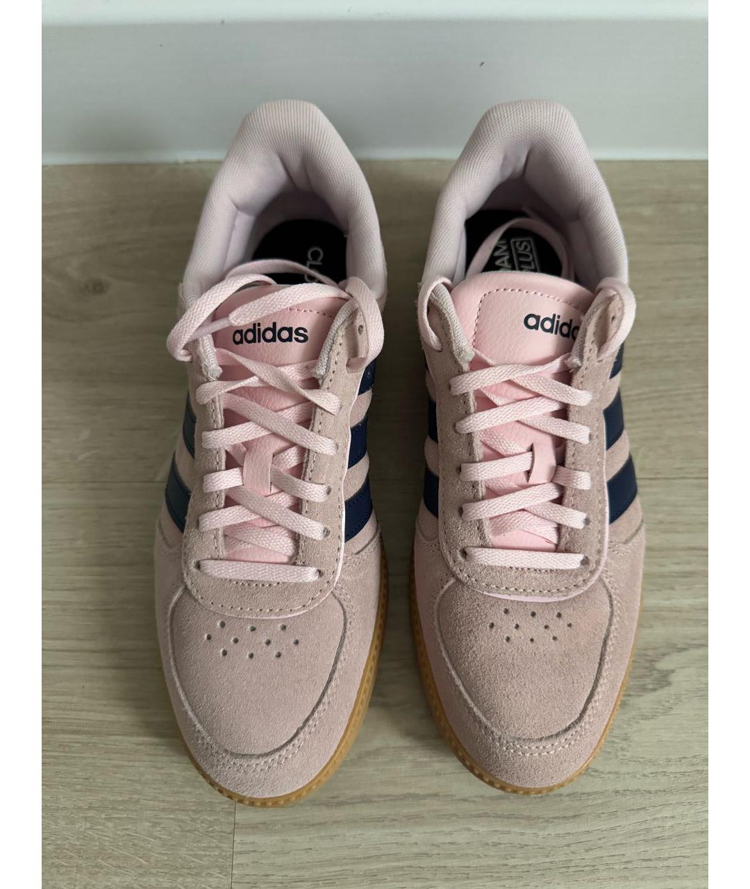 ADIDAS Розовые замшевые кеды, фото 3