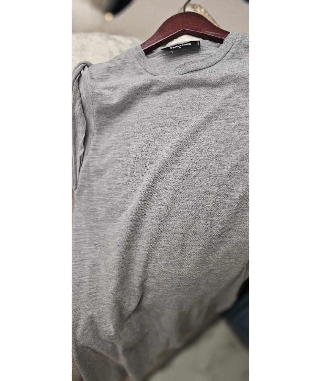 DSQUARED2 Серая хлопковая майка, фото 4