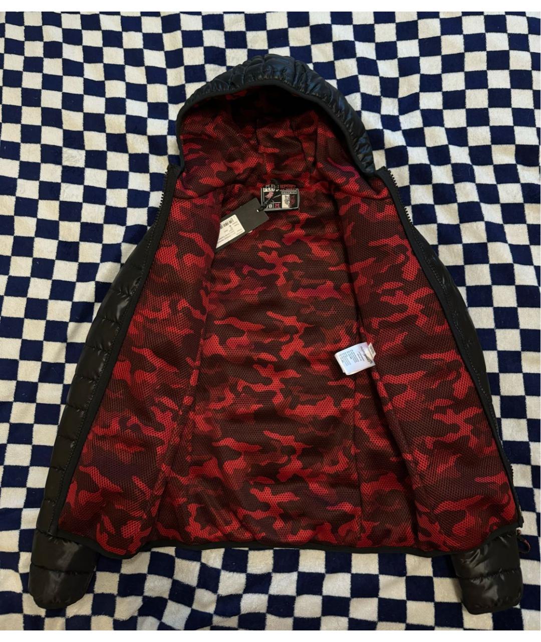 PHILIPP PLEIN Черная полиэстеровая куртка, фото 3