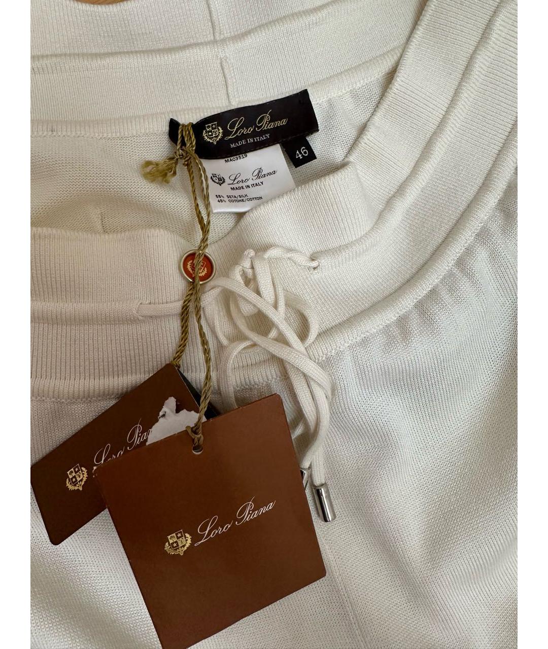 LORO PIANA Белый хлопковый спортивные костюмы, фото 7
